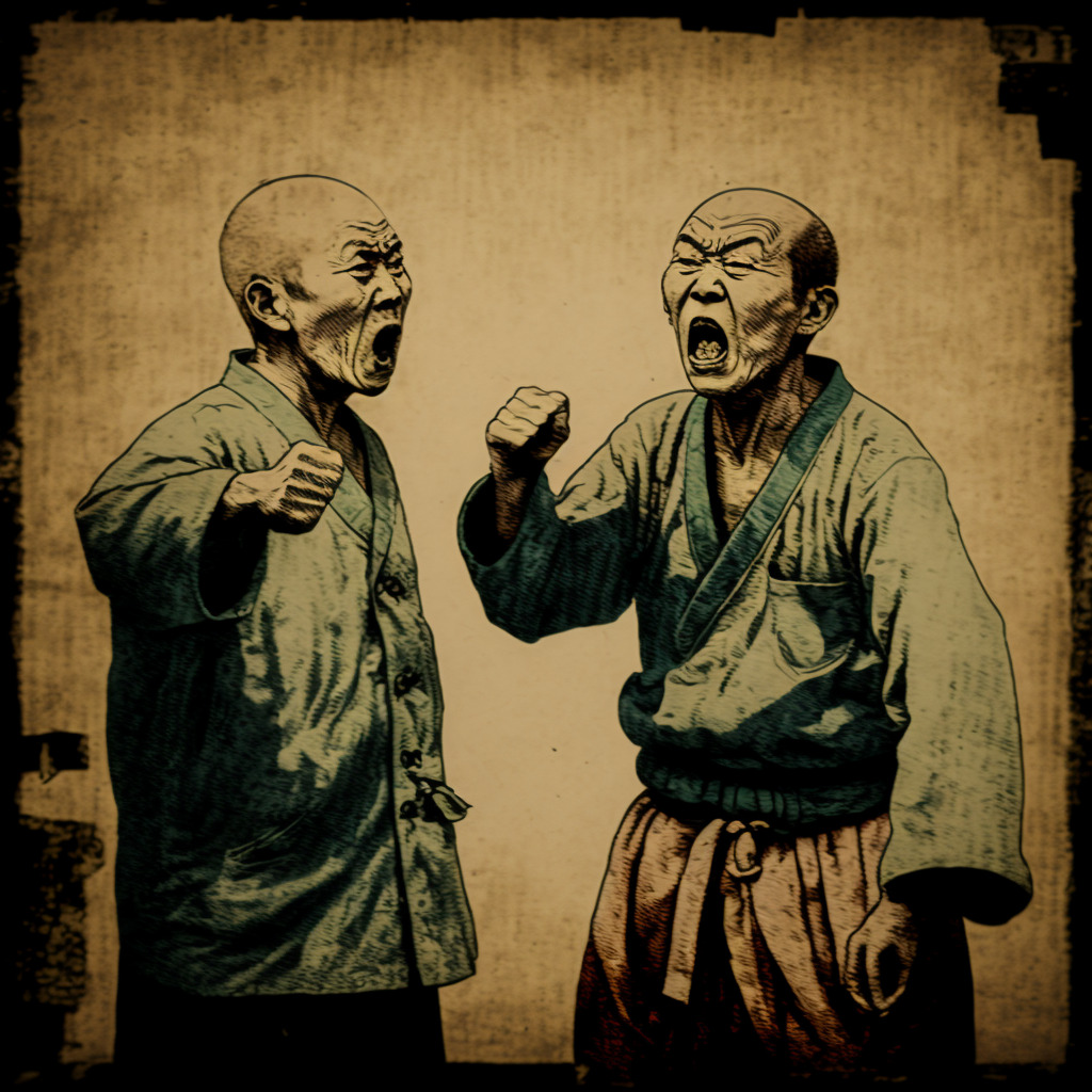 Two Old Men Yelling at Each Other Uncanny Japan