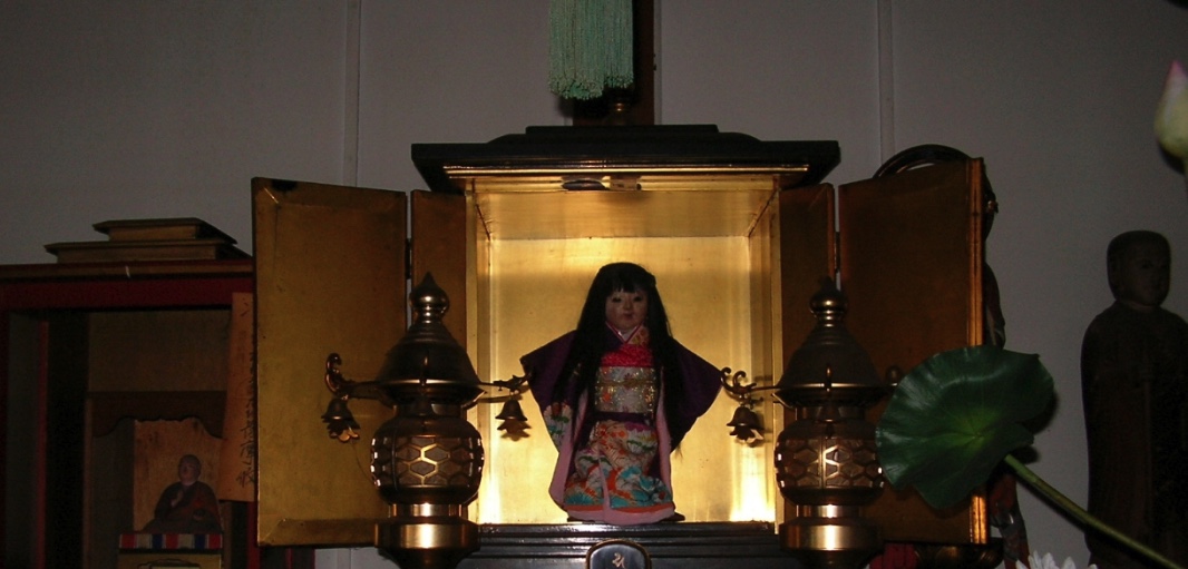 Okiku Doll at temple